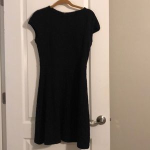 Black loft dress with a subtle leopard print